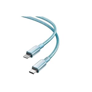XO NB-Q250A Καλώδιο Φόρτισης + Data PD 27W Type-C σε Lightning PVC 1m Μπλέ