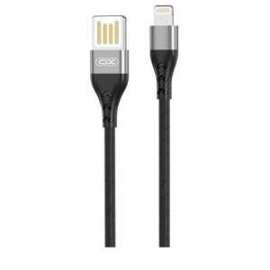 XO NB188 2.4A Διπλής Φοράς Φόρτιση USB Lightning 1m Γκρί